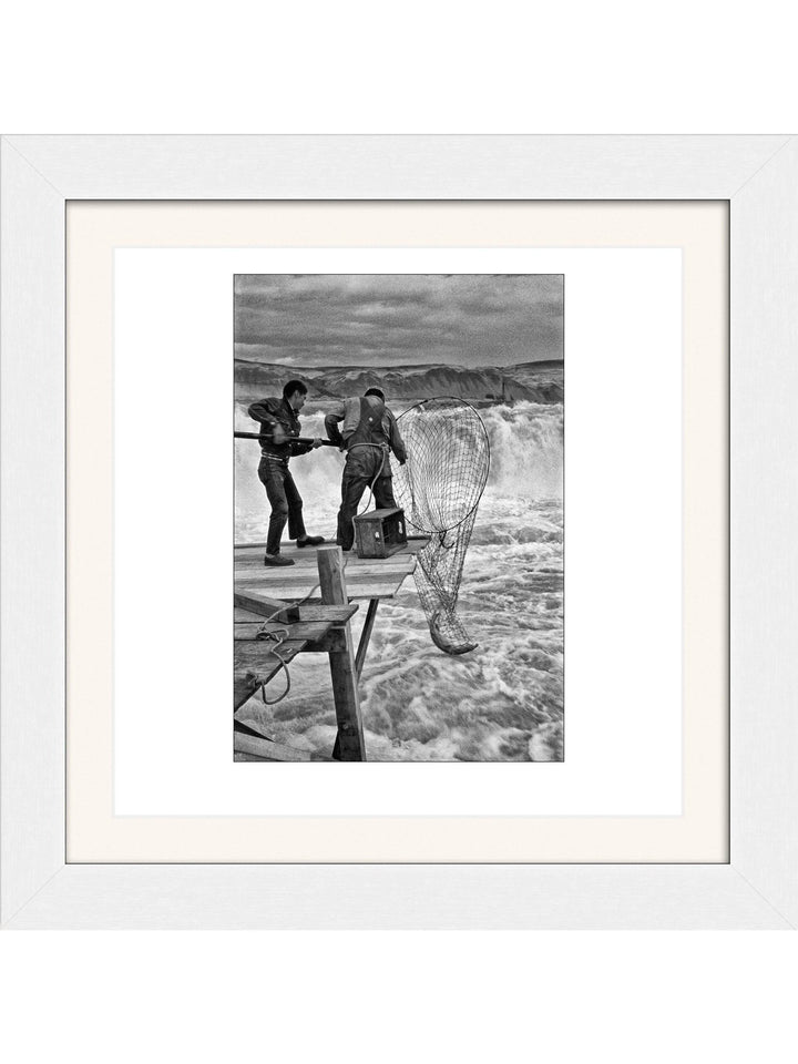 Celilo Falls Salmon Catch 1956  Square Edition - Richard Stefani - Stefani Fine Art