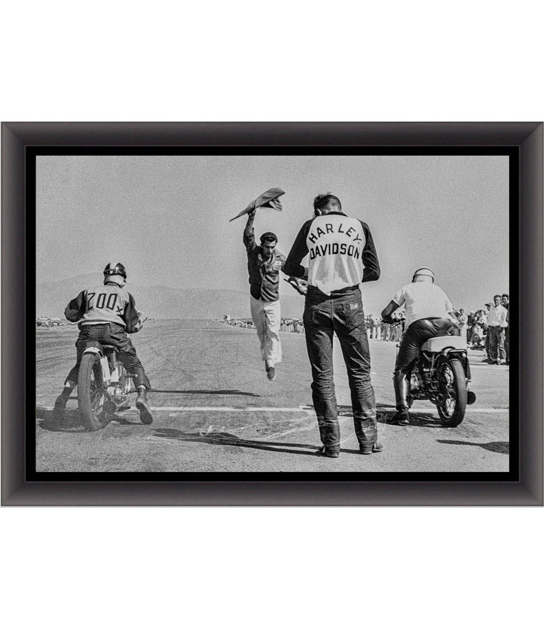 Harley Davidson drag racing vintage photo - Richard Stefani - Stefani Fine Art