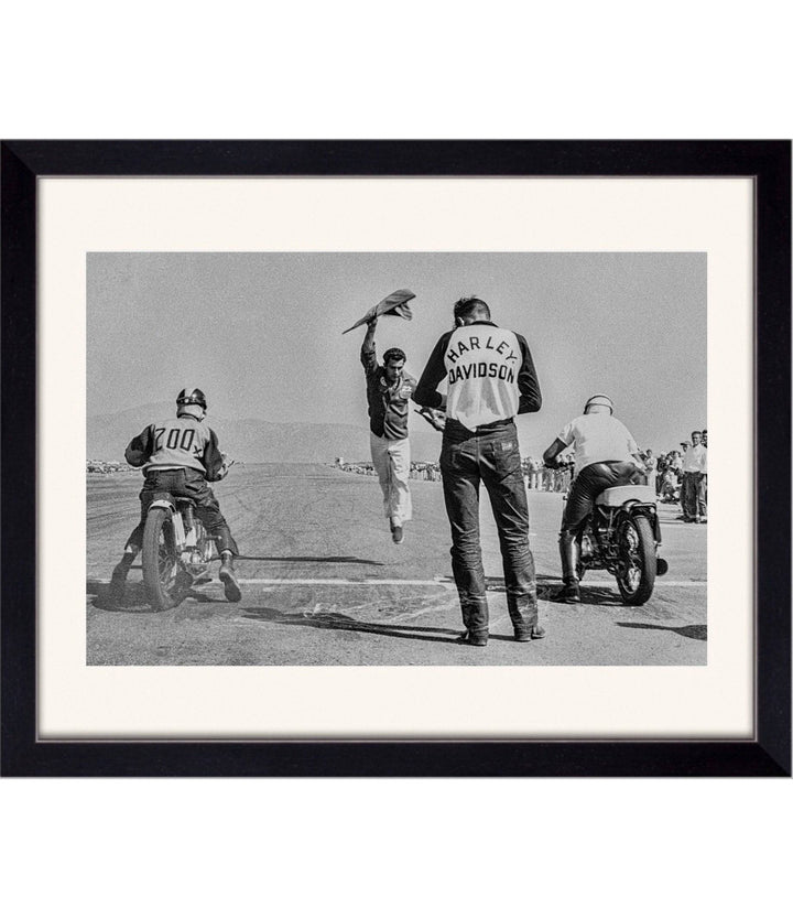 Harley Davidson drag racing vintage photo - Richard Stefani - Stefani Fine Art