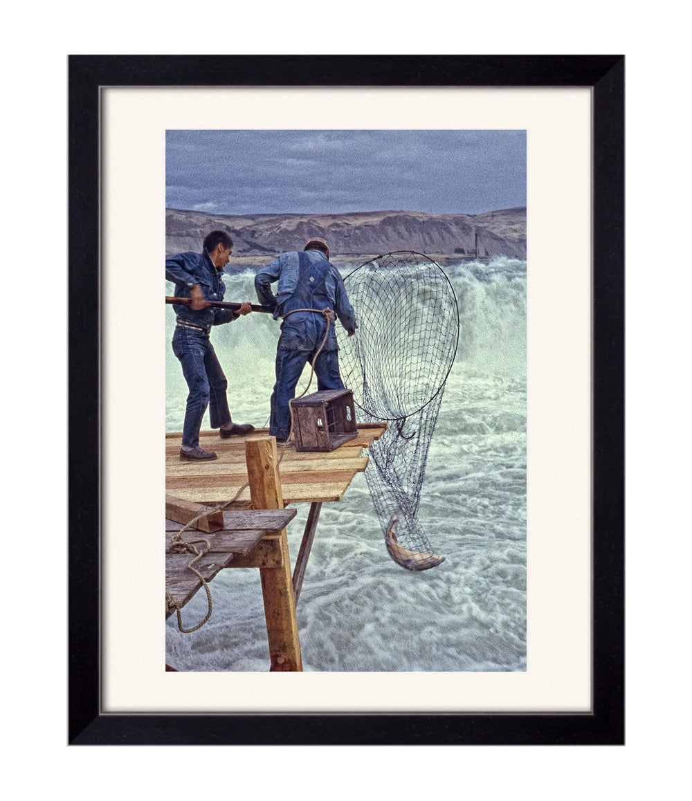 Salmon Catch at Celilo Falls, 1956 - Open Editions - Richard Stefani - Stefani Fine Art